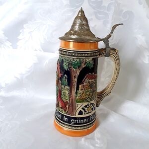 Western German Stein with Hunter